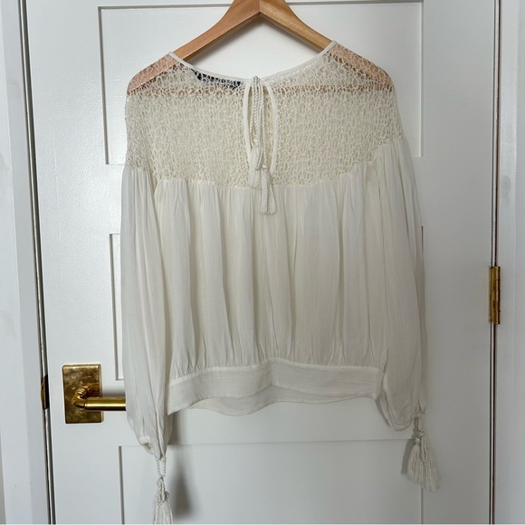 ZARA chiffon and crochet lace blouse - Picture 6 of 8